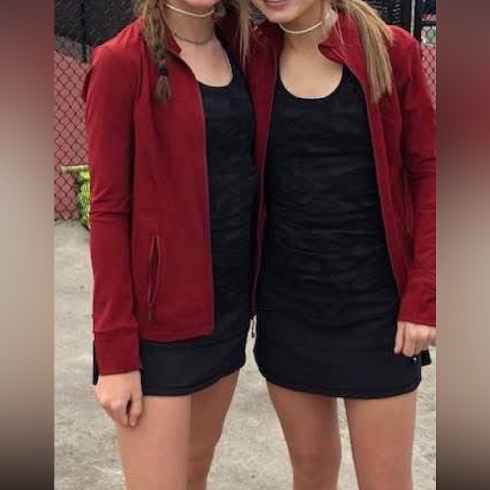 lululemon  Crimson Red Jacket Lightweight Sleek Design